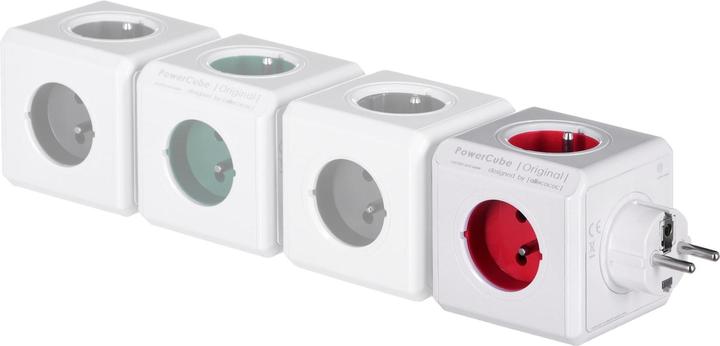 Produktbild Allocacoc PowerCube Original Type E Innenraum Rot Verlängerungskabel (PowerCube RED 2100RD) (5x, CEE 7/5)