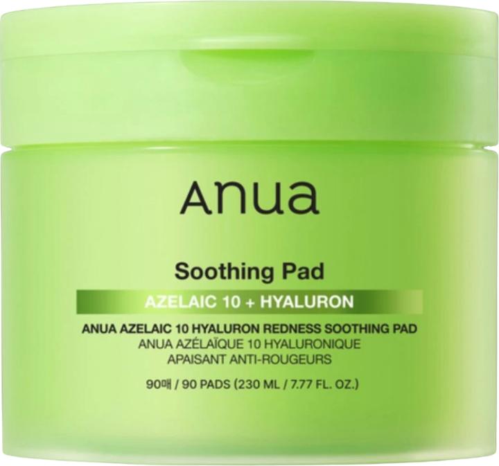 Image du produit Anua Azelaic 10 Hyaluron Redness Soothing Pad (Lingettes nettoyantes pour le visage, 90 ml)