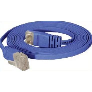 Thumbnail - Tecline High Quality Patchkabel, flach, U/UTP, ungeschirmt, Cat 6, blau, 0,25 m Superflaches Patchkabel z.B. (U/UTP, CAT...