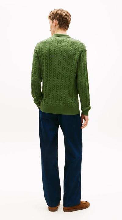 Produktbild Tommy Hilfiger Klassischer Baumwoll-Kabel-Polo-Pullover (L)