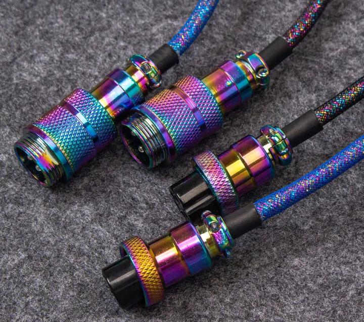 Produktbild Keychron Key RB Premium Coiled Cable Black Angled Cab-7 (1.08 m, USB 3.2 Gen 1)