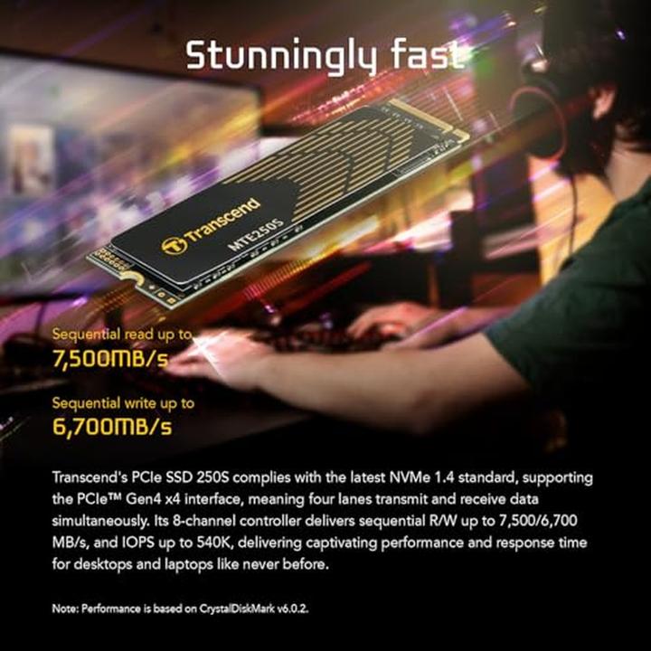 Image du produit Transcend MTE250S (2000 Go, M.2 2280)
