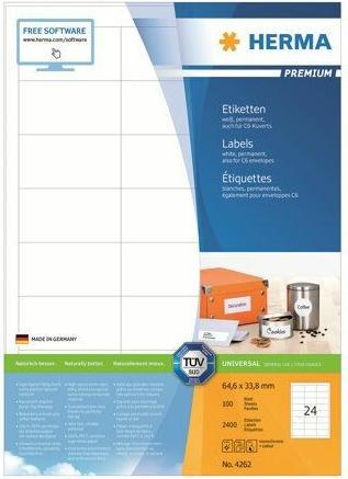 Produktbild HERMA Universal Etiketten A4