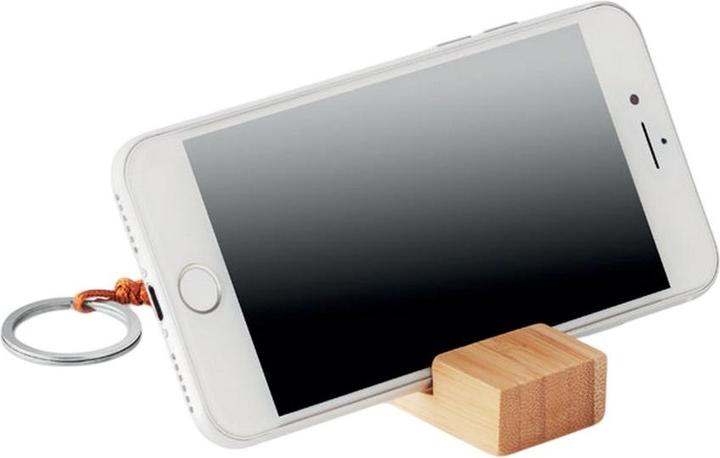 Actual product image MidOcean Trineu Bamboo Keyring Stand