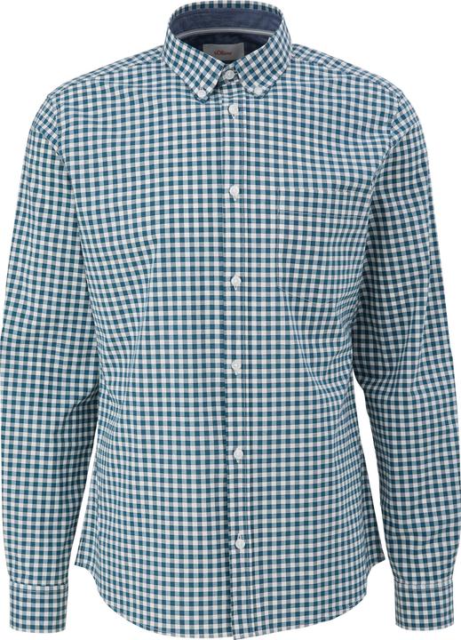 Produktbild s.Oliver Hemd Slim: Karohemd aus Baumwollstretch (S)