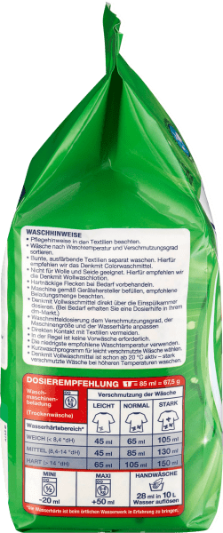 Actual product image dm Denkmit Heavy duty detergent powder (20 Washing cycles, Powder)