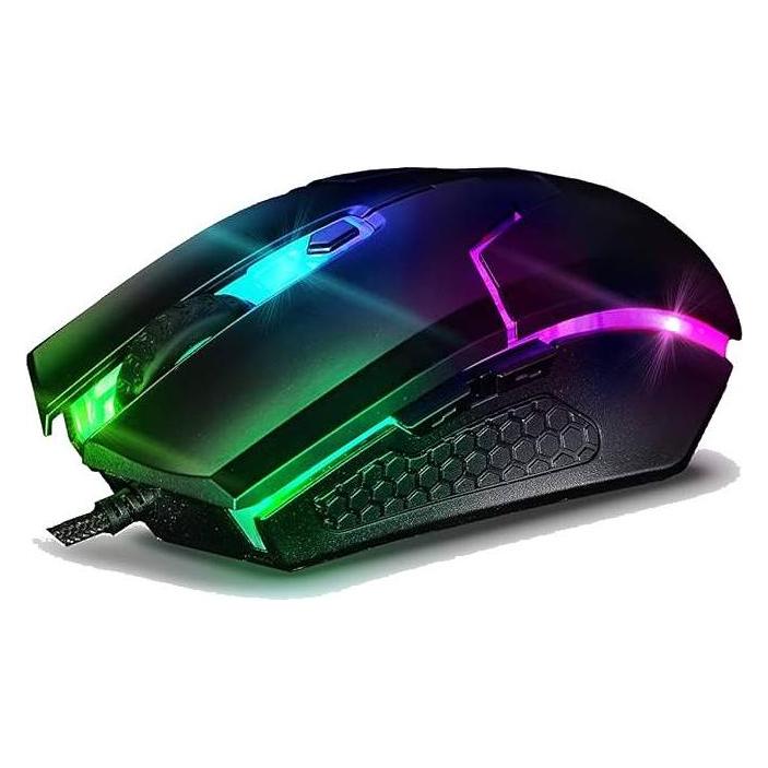 Acer MOUSE USB GAMING STARK-GM1200 6 TASTI 64000DPI 66IPS IN GOMMA LED (Kabelgebunden), Maus, Schwar