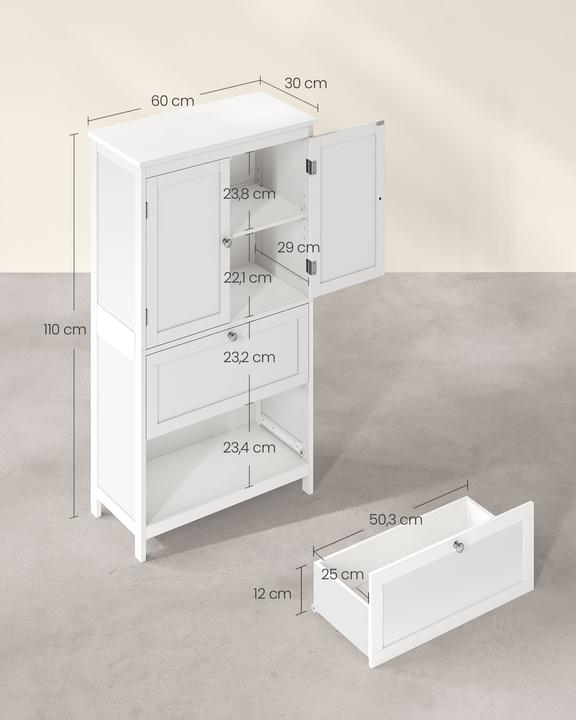 Actual product image Vasagle Liam (60 x 30 x 110 cm)