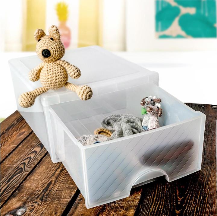 Actual product image Rotho Drawer box 3 pieces, transparent (26 cm, 38.70 l, 3x)