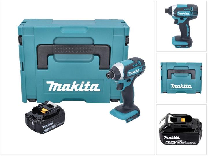 Actual product image Makita DTD 152 M1J 18V Li-Ion Cordless Impact Driver + Makpac Case + 1 x Battery BL 1840 4,0 Ah - wi (Rechargeable battery operated)