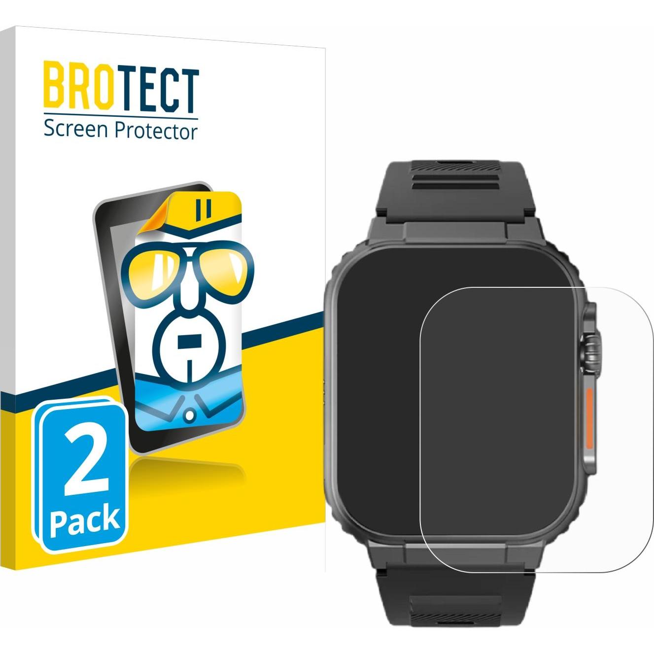 BROTECT Schutzfolie Displayschutz Klar, Smartwatch Schutzfolie, Transparent