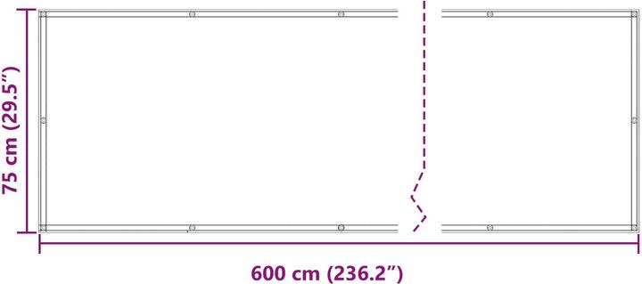 Actual product image vidaXL Balkonsichtschutz (600 cm)