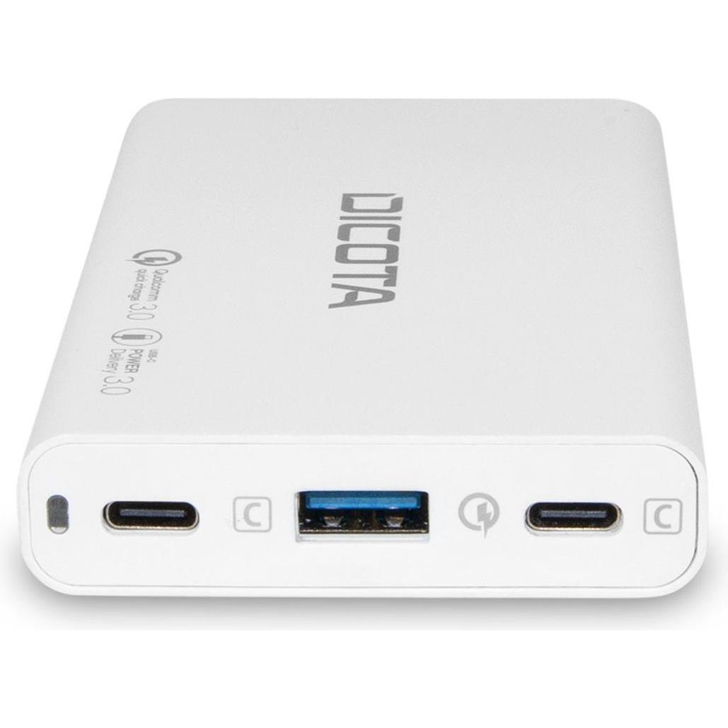 Thumbnail - Dicota Desktop 3-Port Charger (65W) white (65 W), USB Ladegerät, Weiss