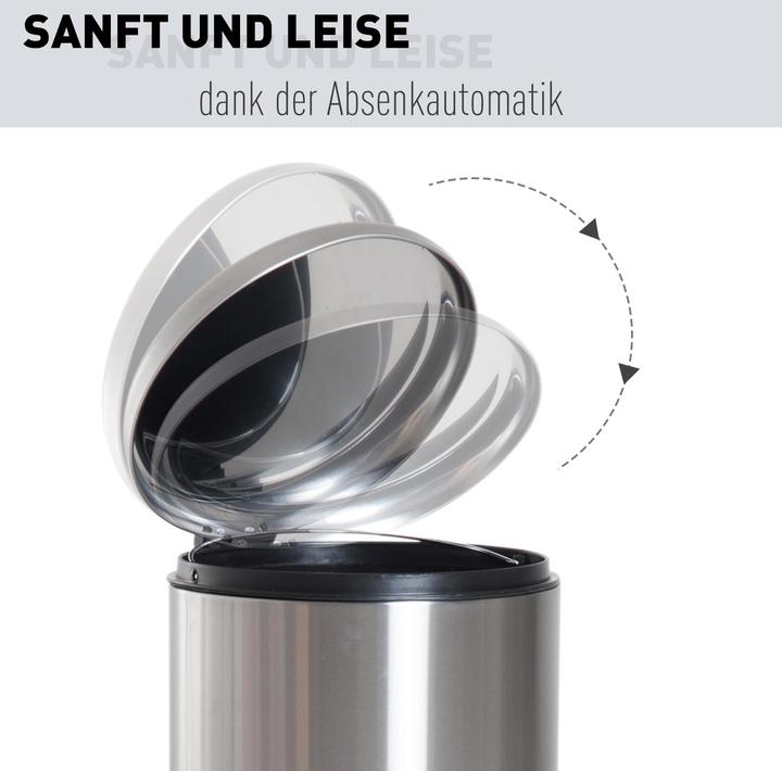 Produktbild Homcom Pedal-Mülleimer mit Inneneimer (30 l)