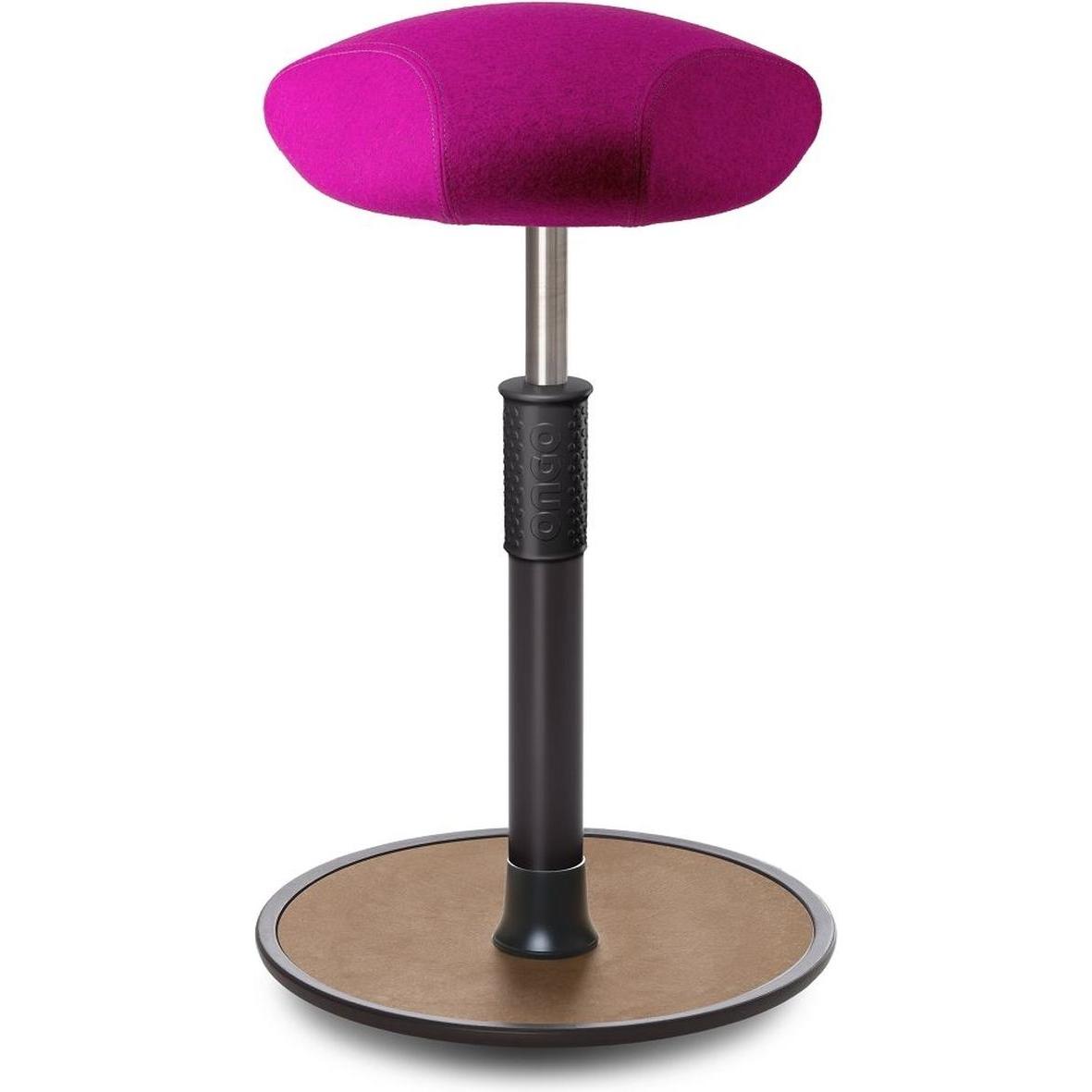 Ongo, Bürostuhl, Sitz- Stehhocker Free Tall Triangel kvadrat Divina Mel. Pink schwarz /Natur