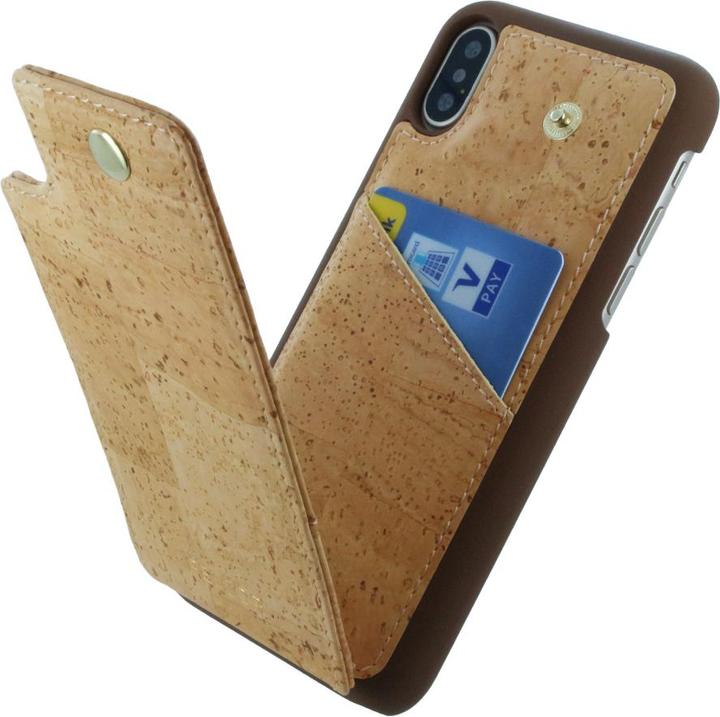 Actual product image Pelcor Cork Flip Hardcover - Apple IPhone X (Apple iPhone X, Apple iPhone XS)