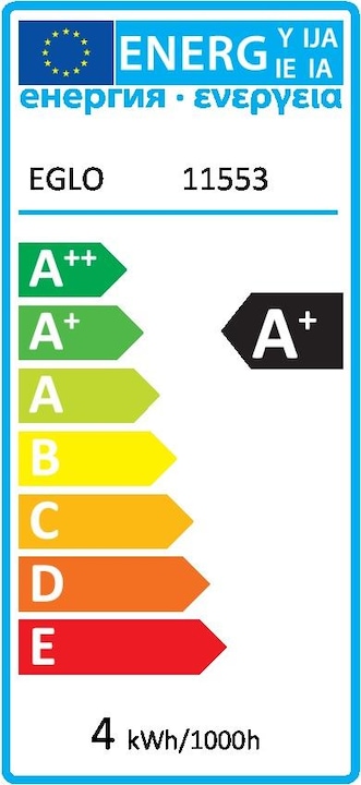Energie-Label EGLO Amber (E27, 3.50 W, 220 lm, 1 x, A)