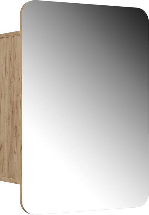 Vicco Badspiegelschrank Zino, Goldkraft Eiche, 70 x 50 cm mit Regalen