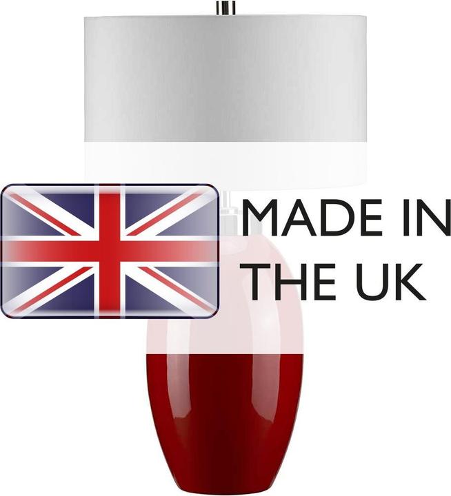 Produktbild Elstead Lighting Victor Tischleuchte E27 58cm Rot Creme, Made in UK (E27)