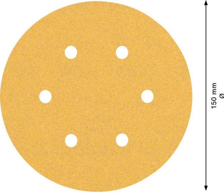 Produktbild Bosch Professional Zubehör EXPERT C470 Schleifpapier mit 6 Löchern für Exzenterschleifer, 150 mm, G 100, 50-tlg. (100)