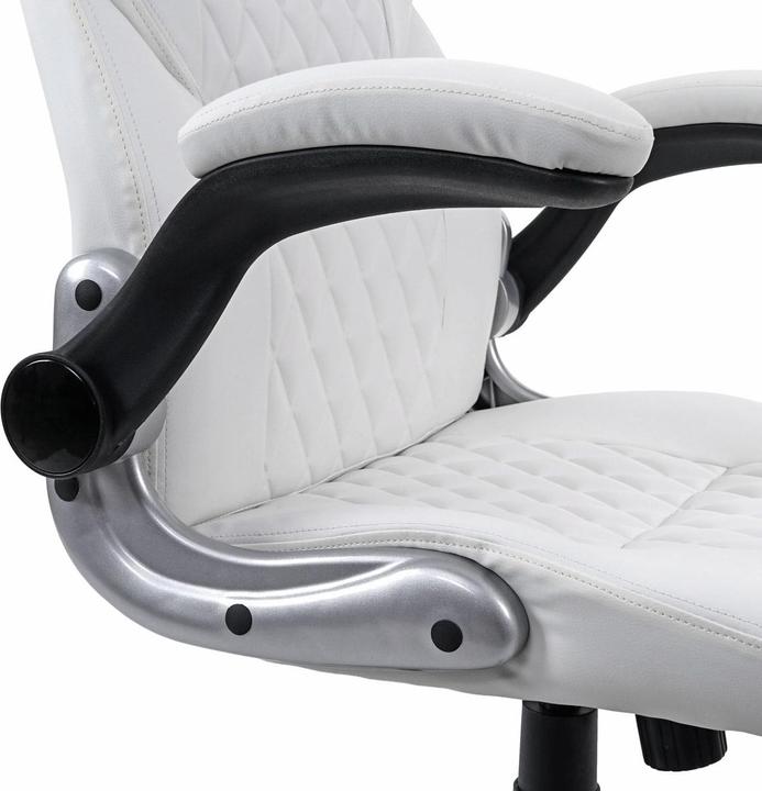 Image du produit Swisshandel24 Chaise de bureau en similicuir - blanc - 65247 (43 - 52 cm)