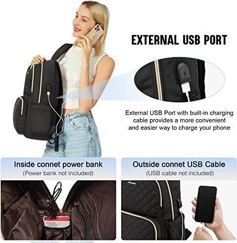 Produktbild Only-Bags.Store Eleganter Schulrucksack Grosser Tagesrucksack Wasserdichte Schultasche mit Laptopfach