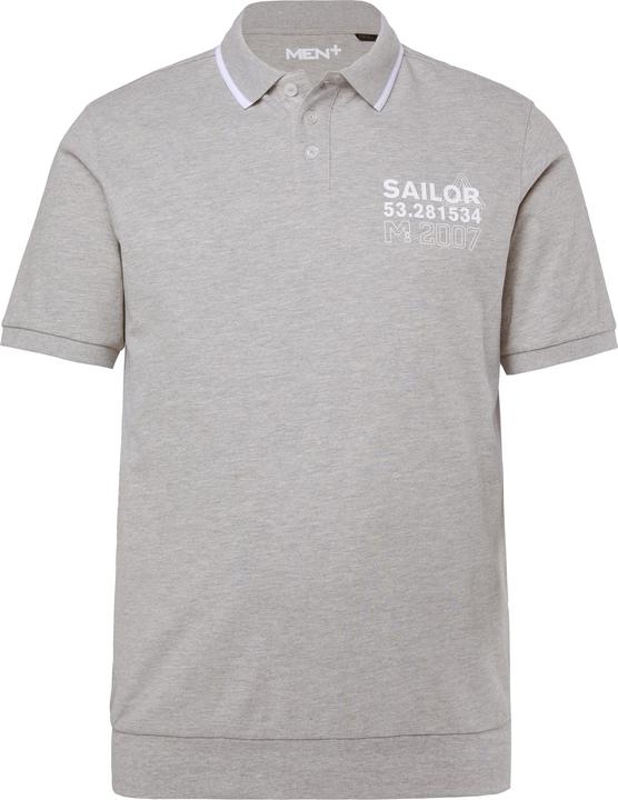 Actual product image Men+ Poloshirt, Bauchfit, Halbarm, Piqué, Print (7XL)