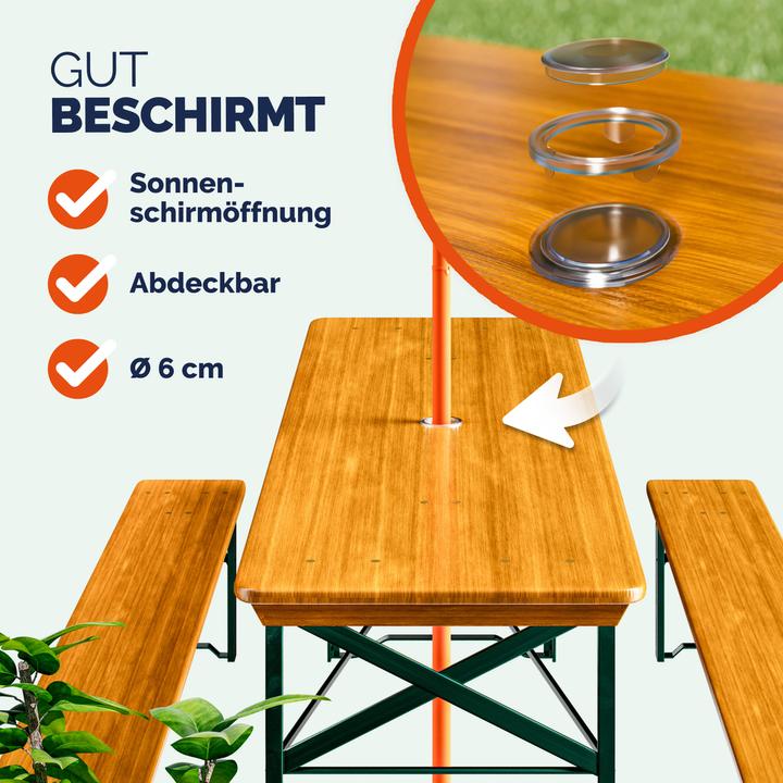 Image du produit Casaria Ensemble table et bancs pliants