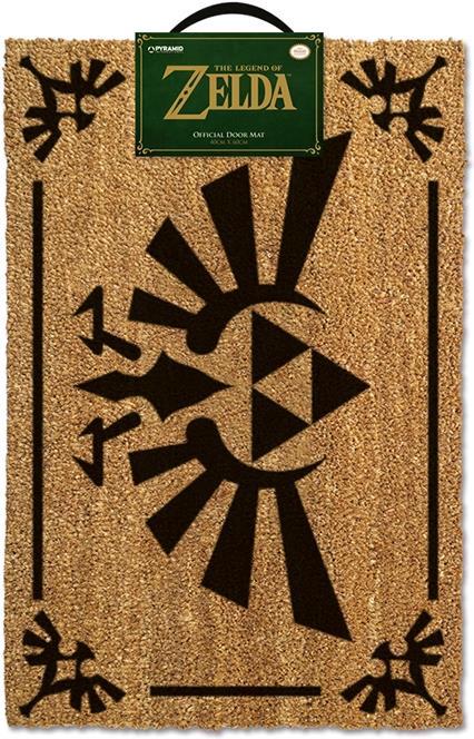 Pyramid Legend of Zelda: Triforce Black doormat (40x60 cm) (60 x 40 cm)