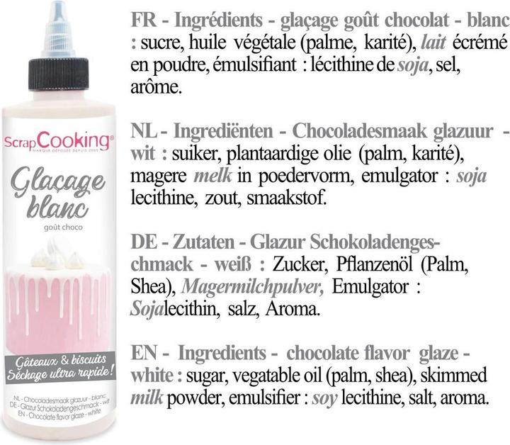 Nutritional values and ingredients ScrapCooking Chocolate icing (1 pcs.)