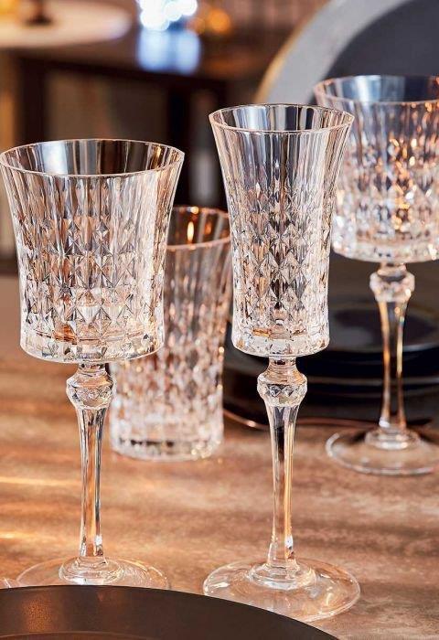 Actual product image Cristal d'Arques Glass Tall 360ml Lady Diamond 6pcs (360 ml, 6 x)