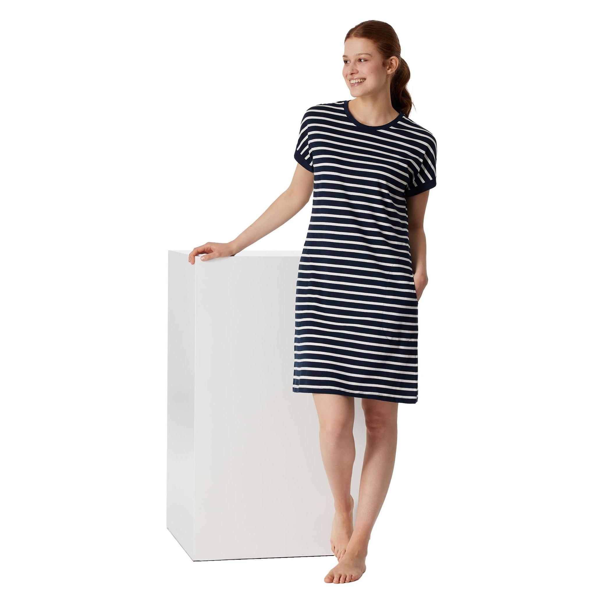 Schiesser, Damen, Pyjamas, Nachthemd 1/2 Arm, 95cm, Blau, (42)