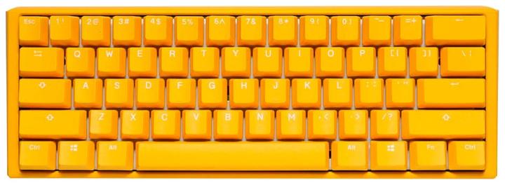 Actual product image Ducky One 3 Yellow Gaming Keyboard, RGB LED - MX-Red (US) (US, Cable)