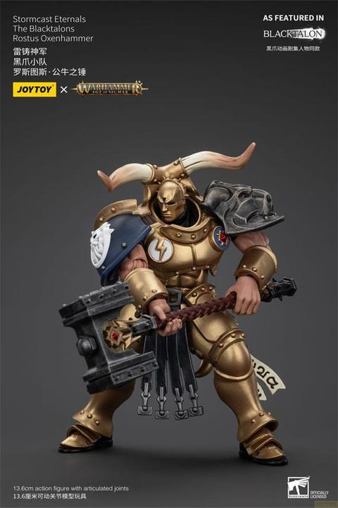 Produktbild Joy Toy Warhammer Age of Sigmar Actionfigur Stormcast Eternals The Blacktalons Rostus Oxen hammer 20 cm