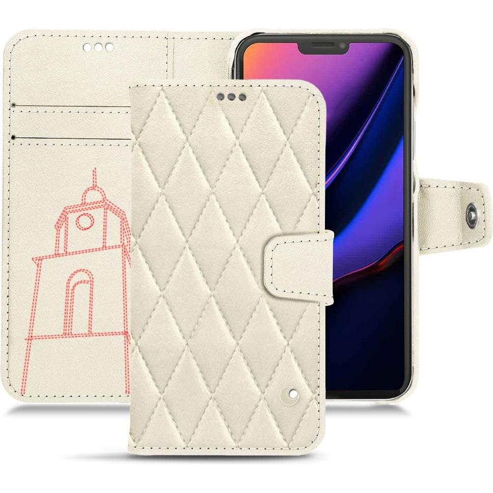 Thumbnail - Noreve Lederschutzhülle Wallet (Apple iPhone 11 Pro), Smartphone Hülle, Weiss