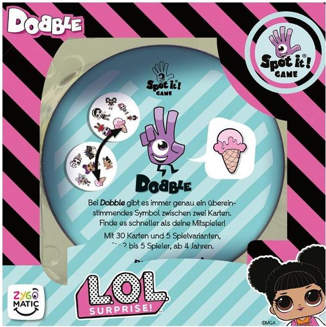 Immagine prodotto Asmodée ZYGD0006 - Dobble L.O.L. Surprise!, gioco di carte, 2-5 giocatori, età 4+ (edizione DE) (Tedesco)