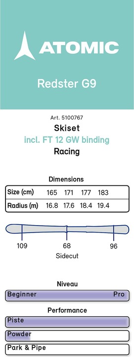 Produktbild Atomic Redster G9 (165 cm, Mit Bindung)