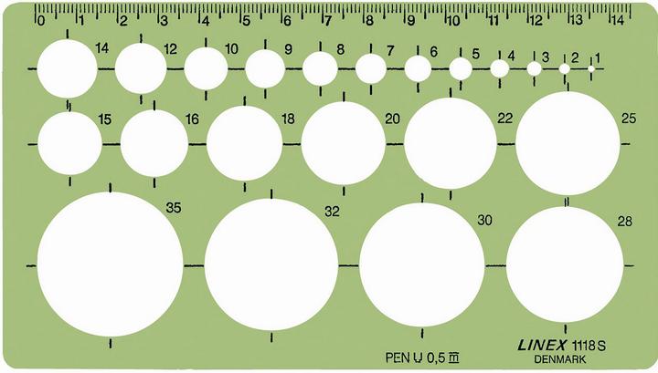 Actual product image Linex 1118S Circle Template (3.50 cm)