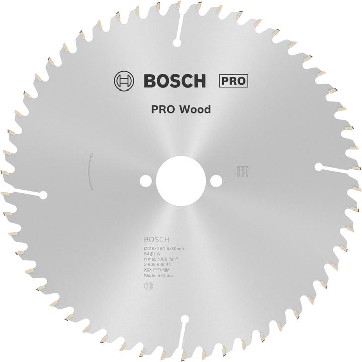 Produktbild Bosch Professional Zubehör PRO Wood Kreissägeblatt, 216 x 2,6 x 30 mm