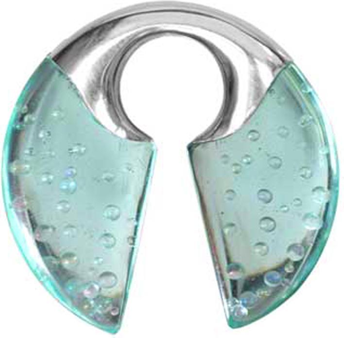 Produktbild Star Piercing Ohrgewicht Schlüsselloch silber Ozean Epoxy aqua (Organisch, Messing)