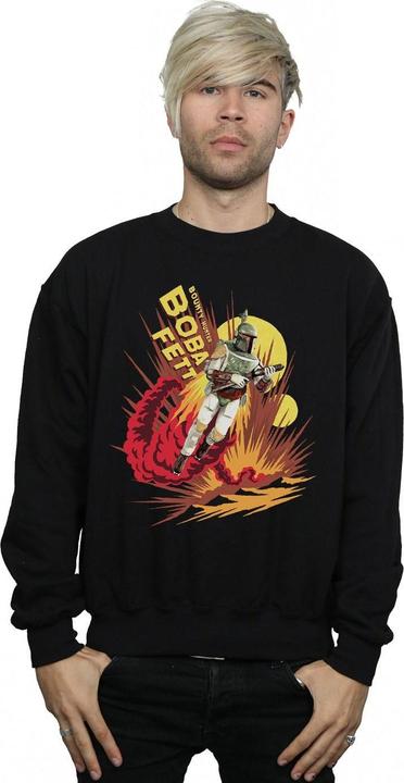 Actual product image Star Wars Mens Boba Fett Rocket Powered Sweatshirt (L)