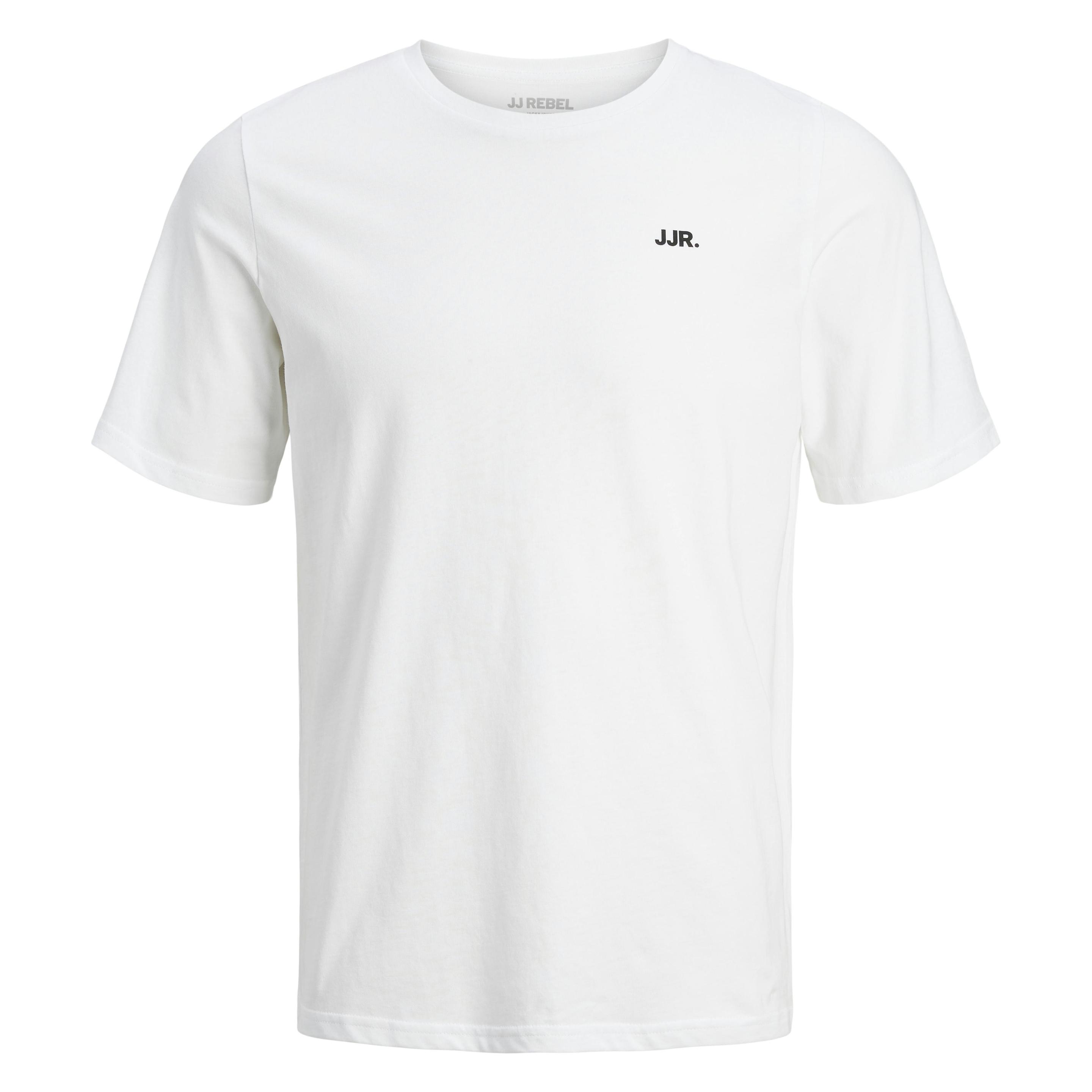 Jack & Jones, Herren, Shirts, Jrebrebel Logo Tee Ss Crew Neck Noos, Weiss, (S)