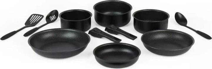 Salter BW12055IS Clip & Cook 14-Piece Kitchen Set (Pan set + pot set, Aluminium)