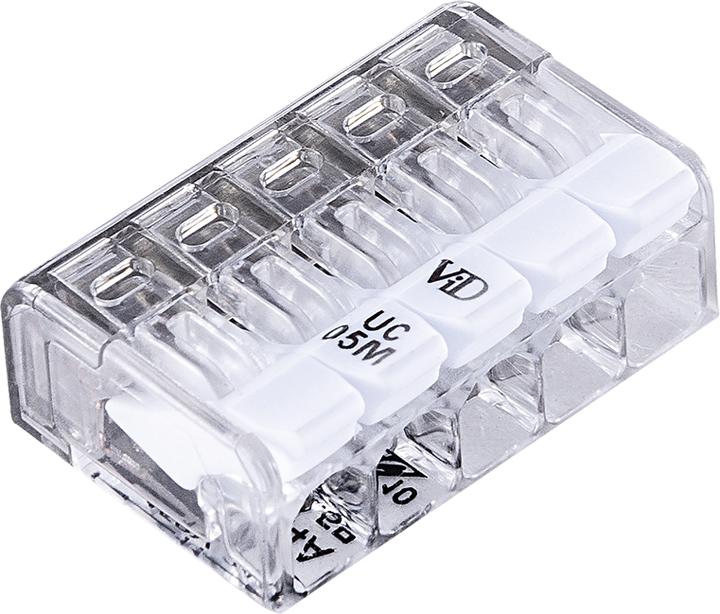 Steffen Plug-in terminal mini with operating lever up to 0.2-2.5mm2 5-pole PU 8 pcs.