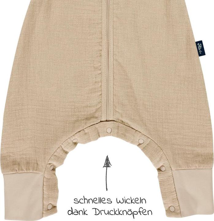 Produktbild Alvi Schlafsäcke Sommer-Schlafsack mit Füssen Musselin / Sleep-Overall (90 cm, 0.5 TOG, Sommer)