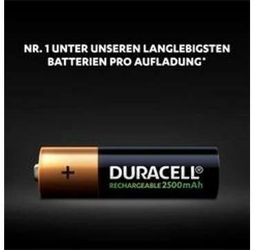 Produktbild Duracell Recharge Ultra (4 Stk., AA / LR6 / LR06 / Mignon / R6 / R14505, 2500 mAh)