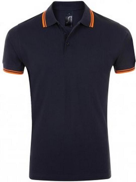 Dark navy blue, Neon Orange