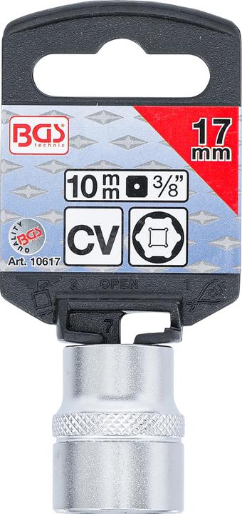 Immagine prodotto BGS Chiave a bussola esagonale attacco quadro 10 mm (3/8") SW 17 mm (17 mm)