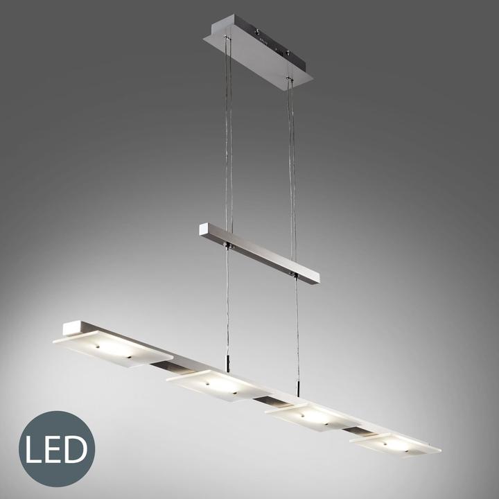 Image du produit B.K.Licht Suspension LED, nickel mat, 4xPlaque LED/4,5W (1600 lm)