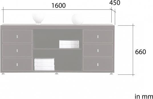 Image du produit Jet-Line Armoire à dossiers PADOVA brun (160 x 45 x 66 cm)